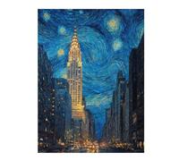 Adult Themed Jigsaw Puzzle, New York City Skyline at Night -2, 500 PCS