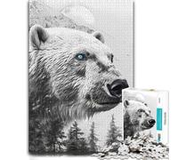 Adult Themed Jigsaw Puzzle, Polar Bear Double Exposure, 300 PCS