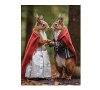Adult Themed Jigsaw Puzzle, Red Squirrel Wedding, 500 PCS