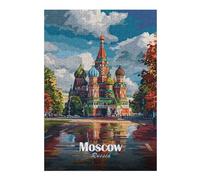 Adult Themed Jigsaw Puzzle, St. Basils Cathedral Moscow, 300 PCS