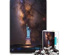 Adult Themed Jigsaw Puzzle, Statue of Liberty Under The Milky Way, 500 PCS