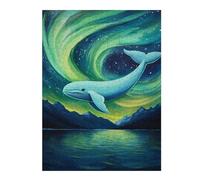 Adult Themed Jigsaw Puzzle, Whale Watching Aurora Borealis, 500 PCS