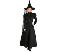 Adult Timeless Wicked Witch Fancy Dress Costume Womens, Classic Movie Spooky Fitted Salem Halloween Outfit X-Large Black