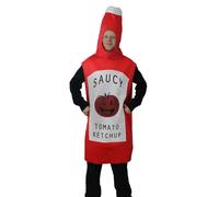 Adult Tomato Ketchup Bottle Fancy Dress Costume Red Novelty Stag Do Party