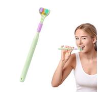 Adult Toothbrush, 3 Bristle Teeth Cleaning Extra Toothbrush: The toothbrush with 3-sided bristles can completely wrap children and