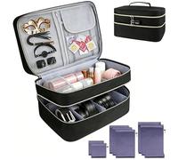 Adult Toy Storage Bag Lockable with 6 Pcs Drawstring Bags, Discreet Toy Gaming Storage Organizer Case, Private Toy Storage Bag Box for Women and Men