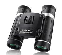 Adult Travel Binoculars - Compact HD Lens 200 x 25, Mini Telescope Non-Slip | Lightweight High Binoculars for Hiking, Wildlife Observation, Camping, Night Vision