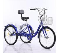 Adult Tricycle 7 Speed, 3 Wheel Bike with Removable Front and Rear Baskets for Recreation and Shopping