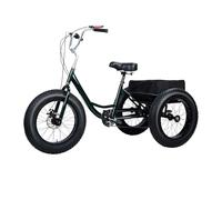 Adult Tricycle, 7-Speed Three-Wheel Cruiser with Double Disc Brake and Spacious Basket for Comfortable Rides
