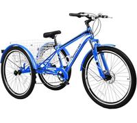 Adult Tricycle, 7-Speed Three-Wheel Cruiser with Shopping Basket for Comfortable Riding and Convenient Shopping