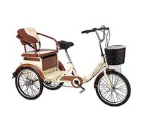adult tricycle, Adult 3 Wheel Tricycle - 6-Speed Foldable Cruiser Bike with Child's Back Seat, Front Rear Brakes - Trike for Men and Women (20 Inch)