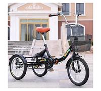 adult tricycle, Adult Tricycle Trike Cruise Bike Mini - Single Speed 3 Wheeled Bicycle with Large Size Basket for Recreation, Shopping, Exercise