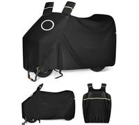 Adult Tricycle Cover Electric Tricycle Covers, Straps Reflective Storage, All-Weather Quad Cover,Wind,dust,Sun,rain and Snowproof,with Storage Bag(Black,2.75m/108in)