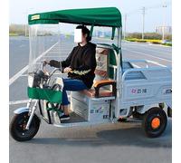 Adult Tricycle Cover,Ideal for Heavy Duty Electric Tricycle,Motorcycles or Cab Awning,Protect You From Wind and Rain While Driving (Color : Full green, Size : W:120CM/47in)