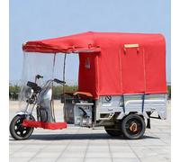 Adult Tricycle Electric Trike Cover, Trike Cover Compatible, Breathable And Portable Vehicle Protection, Waterproof Bicycle/Motorcycle Storage Cover(Red,130*90cm/51.1*35.4in)