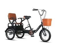 Adult Tricycle,Foldable Bicycle for Elderly,with Back Seat and Cargo Basket Comfortable Seat 3 Wheel Bicycle,Seniors Exercise Shopping,Maximum Load 180kg