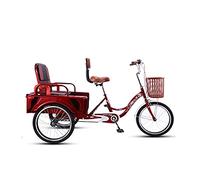 Adult Tricycle Three Wheel Bike 3 Wheel Bikes 20inch Cruise Trike with Shopping Basket Adult Bicycle for Parents To Pick Up & Drop Off Children Load 250KG Cycling Pedalling