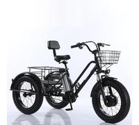 Adult Tricycle (Wider Seat) Embedded Removable Battery With Lock, Fat Tire 3 Wheel Bike,Cargo Basket,Wheel Bike