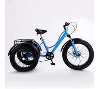 Adult Tricycle with 7 Speed, All Terrain Fat Tire, Large Basket for Seniors, Women, Men, Ideal for Shopping, Picnic, Outdoor Sports