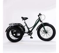 Adult Tricycle with 7 Speed, All Terrain Fat Tire, Large Basket for Seniors, Women, Men, Ideal for Shopping, Picnic, Outdoor Sports