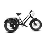 Adult Tricycle with 7-Speed Gear, Fat Tire Design for Stability, Includes Large Basket for Convenient Shopping and Leisure Rides