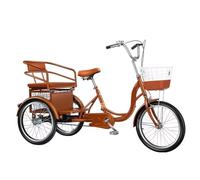 Adult Tricycle with Passenger Seat, Sensitive Brake System, Ideal for Outdoor Leisure, Shopping, and Elderly Mobility