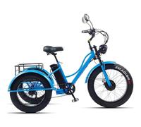 Adult Tricycles, Fat Tire Three Wheel Cruiser Bike 7 Speed, Adult Trikes 20 inch Wheels, Three-Wheeled Bicycles for Women/Men/Sport