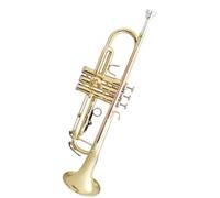Adult Trumpets B Flat Three-tone Trumpet Brass Instrument Trumpet Beginner Band Professional Performance With Portable Luggage(B)