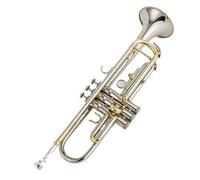 Adult Trumpets Bb Trumpet B Flat Brass Silver Plated Professional Trumpet Musical Instruments With Leather Case