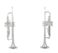 Adult Trumpets Bb Trumpet Instrument Brass Silver Plated Surface Trumpet With Case Accessories