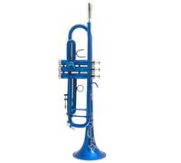 Adult Trumpets Bb Trumpet Red Blue Scrub Trumpet Brass Musical Instruments Composite Type Trumpet(Blue)