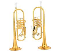Adult Trumpets Bb Trumpet Rotary Valve B-type Flat Brass Gold Flat Key Professional Trumpet Instrument