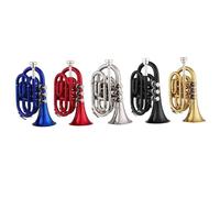 Adult Trumpets Beautiful Appearance Mini Pocket Trumpet Bb Flat Brass Wind Instrument With Gloves Carrying Case