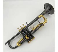 Adult Trumpets Black Trumpet Carved Brass Black Nickel Gold Three Tone Professional Trumpet Instrument Horn