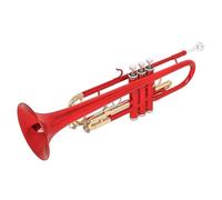 Adult Trumpets Brass Instrument Trumpet B Flat Three-tone Trumpet Beginner Professional Performance Instrument(Red)