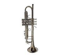 Adult Trumpets Professional BB Trumpet Band Professional Player Brass Instrument Trumpet With Gig Bag(Silver)
