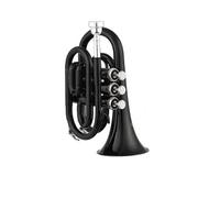 Adult Trumpets Professional Beginner Trumpet Bb Flat Brass Material Wind Instrument With Gloves Cloth Carrying Case(Black)