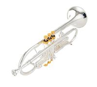 Adult Trumpets Professional Production Trumpet Bb Tune Brass Gold Plated Surface Professional Music Instruments With Case(Silver)
