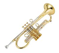 Adult Trumpets Professional Trumpet Bb Tune Brass Gold Plated Surface Professional Music Instruments With Case(Gold)