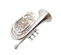 Adult Trumpets Silver-plated Palm Trumpet Instrument Pocket Trumpet Instrument B Flat Key Beginner Adult Band Performance
