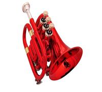 Adult Trumpets Standard Professional Palm Trumpet Pocket Trumpet Palm Trumpet Trumpet Bb Trumpet Instrument(Red)