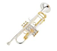 Adult Trumpets TR-197GS Bb Small Trumpet Silver Golden Key Professional Music Instruments With Case