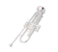 Adult Trumpets Trumpet B Flat Key Beginner Exam Professional Performance Silver Plated Trumpet Instrument(B)