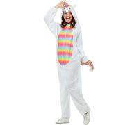 (multicoloured, M) Unicorn Costume White hooded jumpsuit Size