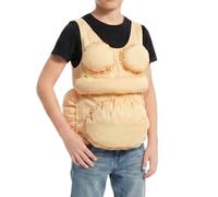 Adult Unisex Fat Suit Funny The Old Chubby Halloween Costume Accessories | Realistic padded belly design lightweight reusable for old man roleplay school events party and Halloween fancy dress.
