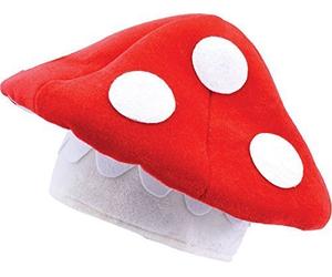 Adult Unisex Mario Fast Post Fancy Dress Accessory Toad Stool Mushroom Hat