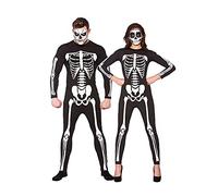 Adult Unisex Skeleton Jumpsuit Fancy Dress Costume - X-Small (Up To 5'2")