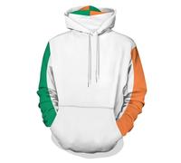 Adult Unisex X-6XL Pullover Ireland Heavy Blended Hooded Fleece Jumper Work Wear Sweatshirt Hoodies Top,White,4XL