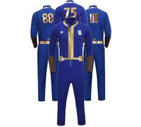 Adult Vault Jumpsuit No.88 No.111 Cosplay Costume Uniform Suit Fall Halloween Outfit Out Blue Bodysuit Set (Blue-75, XL)