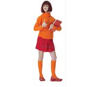 Ladies Womens Velma Costume Scooby Doo Adult Fancy Dress Party Outfit Official